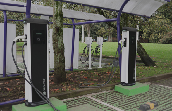 Puntos de recarga para flotas eléctricas